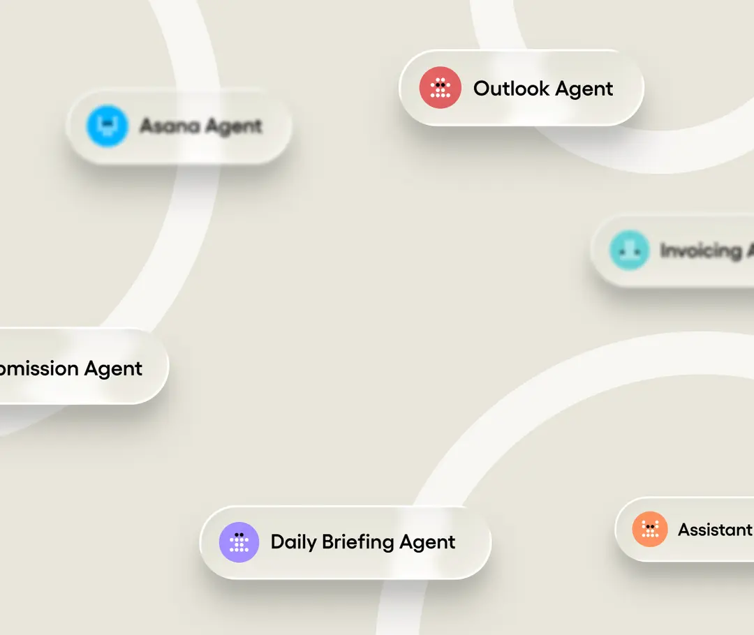 Veryfront agents working across a connected workflow